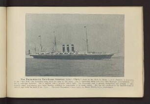 The Trans-Atlantic Twin-Screw American Liner "Paris" - ...