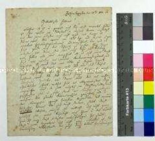Brief des Peter Daniel Hauschild an seine Eltern; Zuzenhausen, 20. Dezember 1813