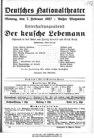 Der keusche Lebemann