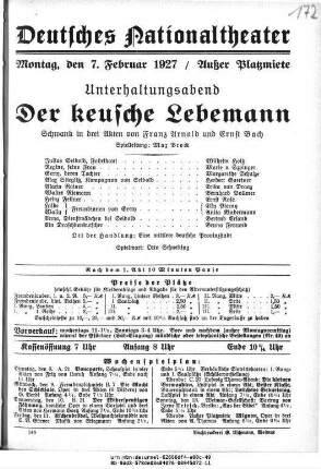 Der keusche Lebemann