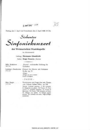 Siebentes Sinfoniekonzert