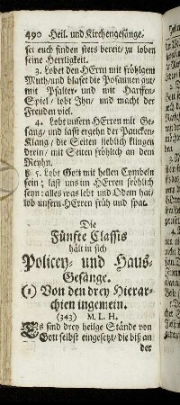 (1) Von den drey Hierarchien ingemein.