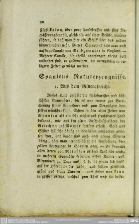 Spaniens Naturerzeugnisse