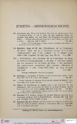 Jesuiten. - Missionsgeschichte (Nr. 380 - 413)
