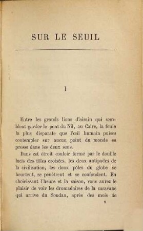Sur le seuil