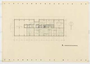 Wohnhäuser Uhlandstraße 39 / Lietzenburger Straße 40, Berlin-Wilmersdorf: Grundriss 2. Obergeschoss 1:100