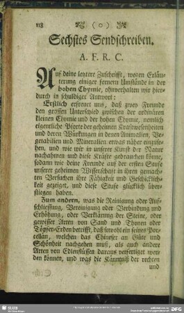 Sechstes Sendschreiben