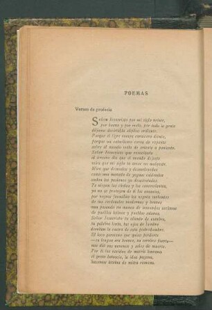 Poemas : Versos de profecía [y] Nuevos valores