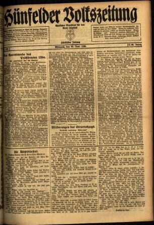 Ausgabe vom Mittwoch, den 30. Juni 1920.