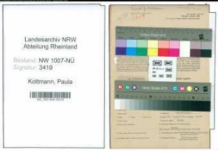 Entnazifizierung Paula Kottmann , geb. 09.04.1889 ()