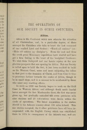 65-71, The operations of our society in other countries