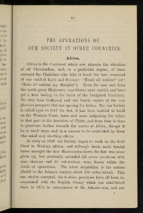 65-71, The operations of our society in other countries