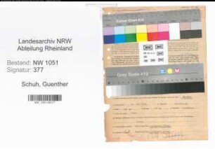 Entnazifizierung Guenther Schuh , geb. 27.05.1915 ()