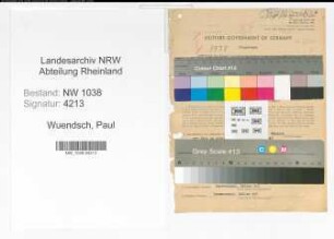Entnazifizierung Paul Wuendsch , geb. 26.08.1904 (Bahnbeamter)
