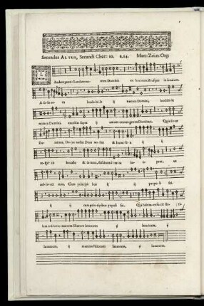 Secundus Altus, Secundi Chori
