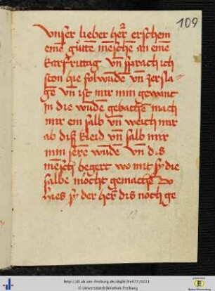 [109r - 123v] Gebete vom Leben und Leiden Christi.