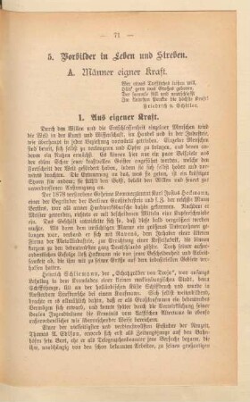 5. Vorbilder in Leben und Streben