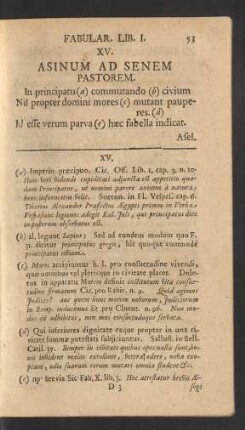XV. Asinum Ad Senem Pastorem.