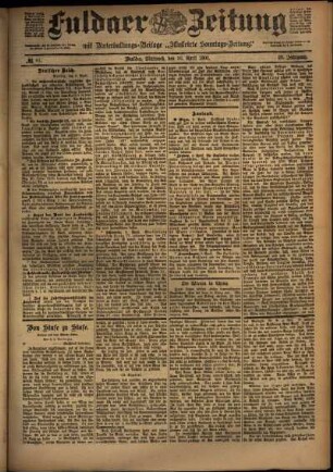 Ausgabe vom Mittwoch, den 10. April 1901.