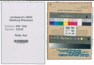 Entnazifizierung Karl Nolte , geb. 15.03.1905 (Revisor)