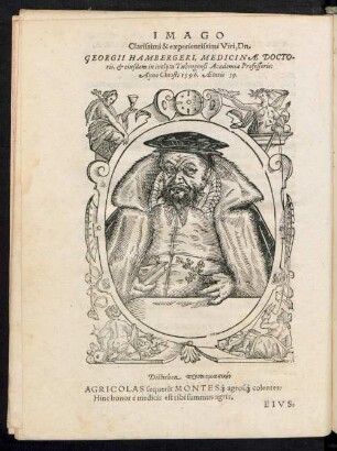 Imago Clarissimi & experientissimi Viri, Dn. Georgii Hambergeri ...