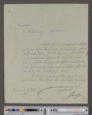 Brief an Carl Friedrich Ernst Frommann