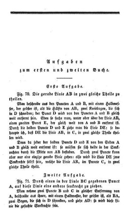 Aufgaben zum ersten und zweiten Buche.