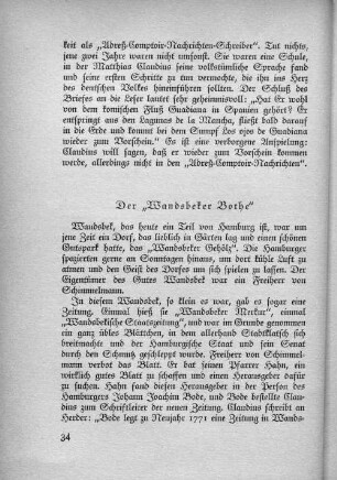 Der "Wandsbeker Bothe"