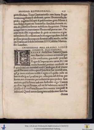 Archiepiscopo Cantuariensis ad Erasmum.