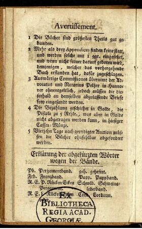 Advertissement.