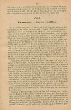XII. Economia. - Gastoes inútiles