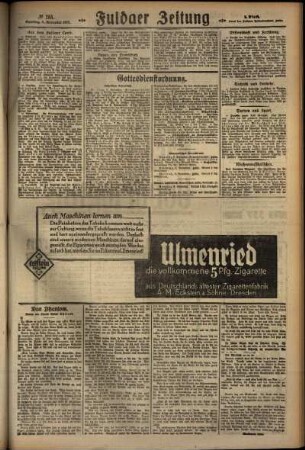 Zweite Ausgabe vom Samstag, den 05. November 1927.