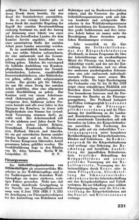 Selbsthilfeorganisationen von Hilfsbedürftigen [Fürsorgewesen]