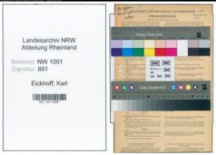 Entnazifizierung Karl Eickhoff, geb. 31.12.1886 (Foerdermaschinist)