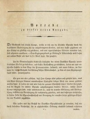 Vorrede zu dieser neuen Ausgabe