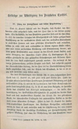 29-49 Beiträge zur Würdigung des Propheten Ezechiel : Fortsetzung