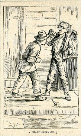 A small skirmish : zwei Jungen kämpfen miteinander