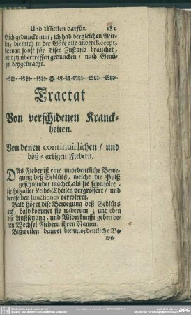 Tractat Von verschidenen Kranckheiten