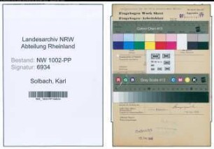 Entnazifizierung Karl Solbach , geb. 02.12.1914 (Verlader)