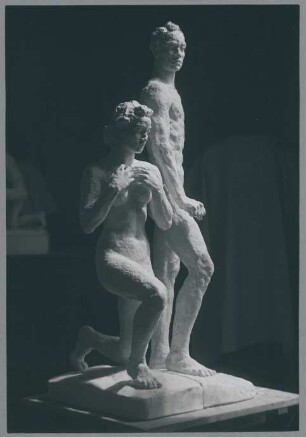 Menschenpaar, Entwurf, 1942, Gips