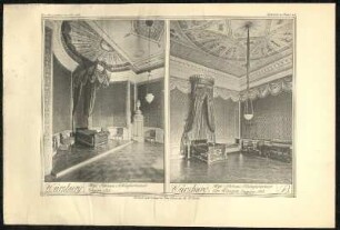 Kgl. Schloss, Schlafzimmer / Kgl. Schloss, Schlafzimmer der Königin