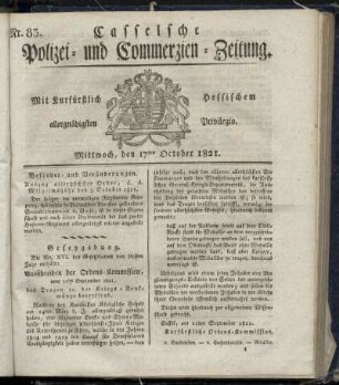 Nr. 83, Mittwoch den 17ten October. 1821