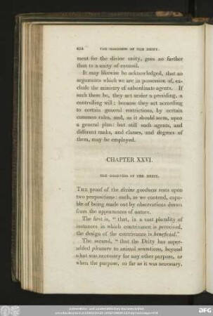 Chapter XXVI. The Goodness Of The Deity.