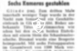 Stein ins Schaufenster - Sechs Kameras gestohlen