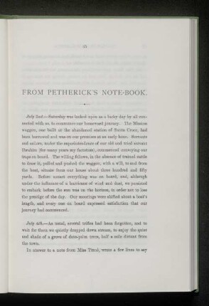From Petherick`s note-book