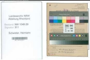 Entnazifizierung Hermann Schwister , geb. 02.02.1905 (Beamter)