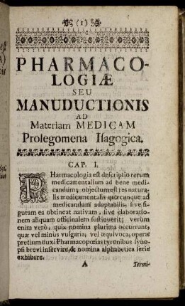 Prolegomena Isagogica.