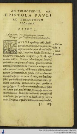 Epistola Pauli ad Thimotheum Secunda.