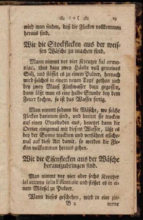 Wie die Stockflecken aus der weissen Wäsche zu machen sind.