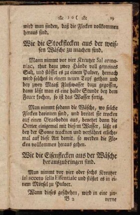 Wie die Stockflecken aus der weissen Wäsche zu machen sind.